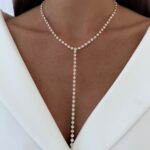 Özel Seri Full Zirkon Taşlı Gold Y Kolye