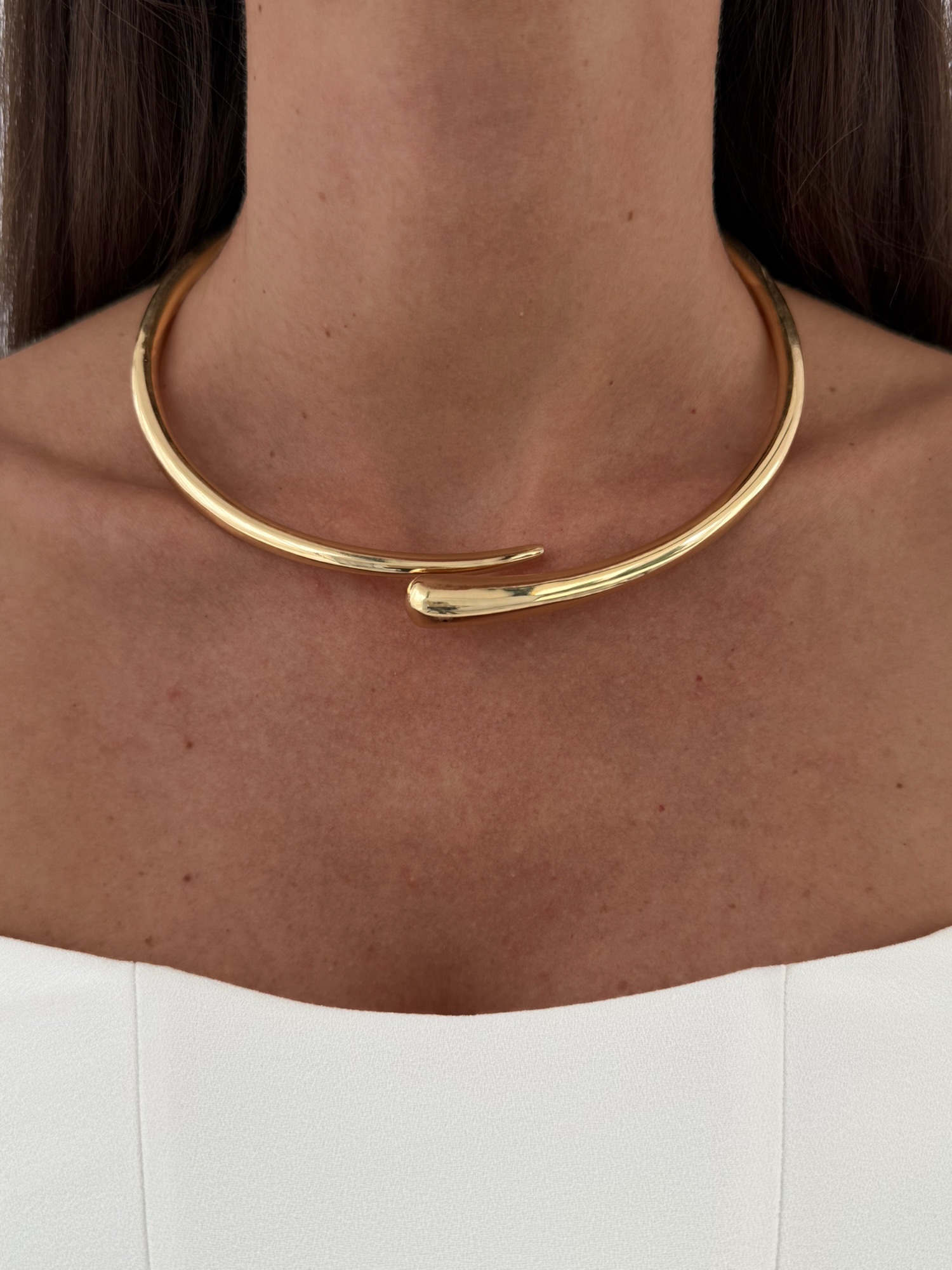img_9118-2 Özel Seri İnce Sarmal Damla Tasarım Gold Choker Kolye