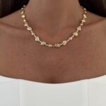 Özel Seri Damla Tasarım Marka Model 14k Gold Kolye