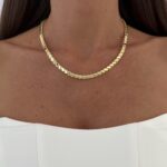 Özel Seri Arpa Tasarım 14k Gold Kolye 45cm