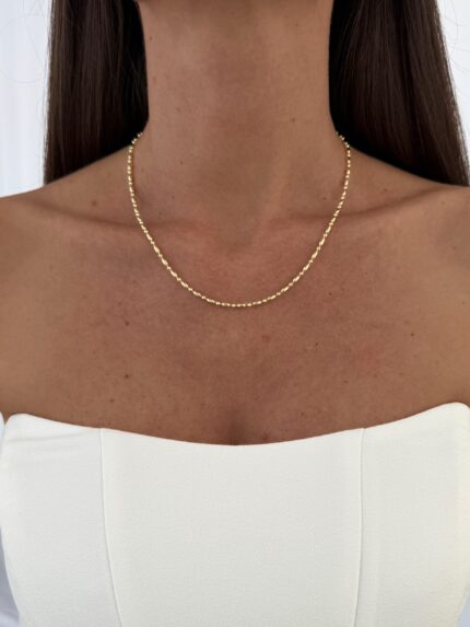 Özel Seri Arpa Tasarım Gold Zincir Kolye