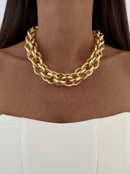 Özel Seri Kalın Halat Zincir Marka Model Gold Kolye