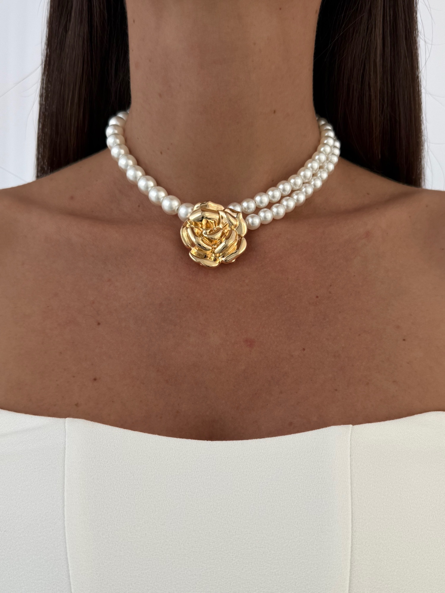 img_1283-3 LP Özel Üretim Gül Tasarım Gold İnci Choker Kolye