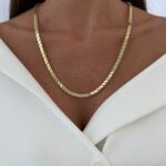 Özel Seri Arpa Tasarım 14k Gold Kolye 60cm