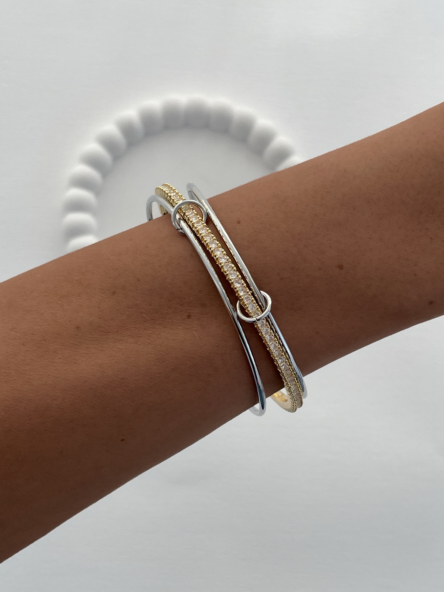 img_5572-2 Özel Seri Zirkon Taşlı Gold & Gümüş Üçlü Halka Bileklik