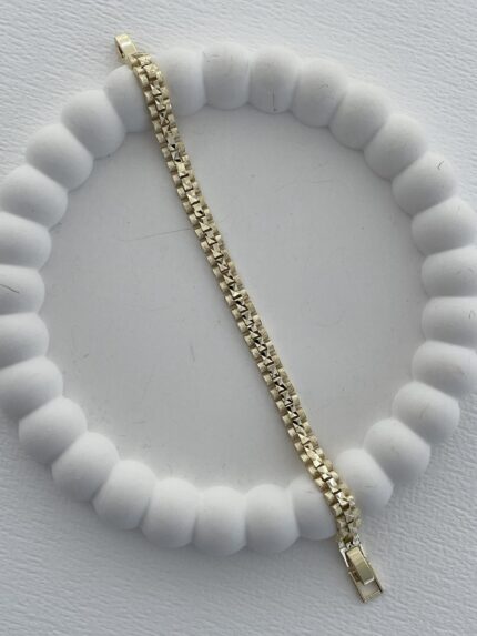 Özel Seri Desenli Geometrik Tasarım Gold Bileklik