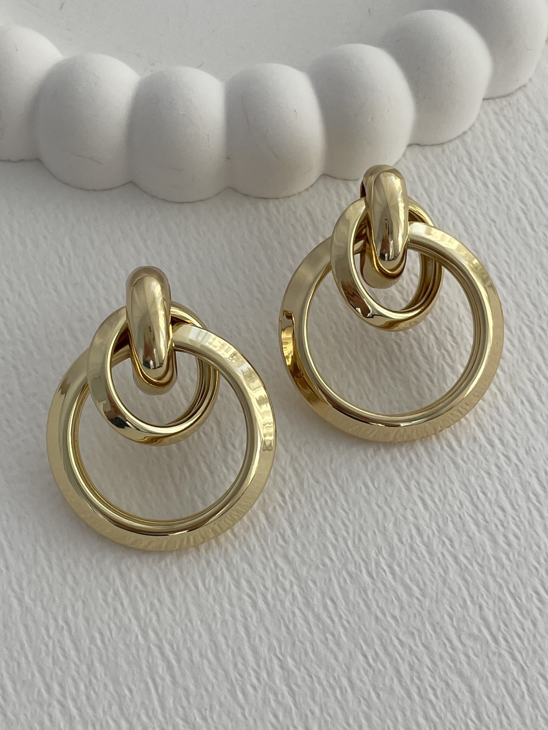 img_6770-4 Özel Seri İkili İç İçe Halka Tasarım Gold Küpe