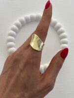 Özel Seri Geometrik Tasarım Ayarlanabilir Gold Yüzük