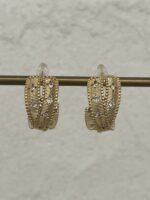 Özel Seri Marka Model Yıldız Detay Gold Küpe - Görsel 3