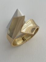 Özel Seri Geometrik Tasarım Gold Kelepçe Bileklik - Görsel 4