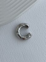 Özel Seri Zirkon Taşlı Kalın Gümüş Earcuff Küpe