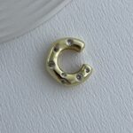 Özel Seri Zirkon Taşlı Kalın Gold Earcuff Küpe