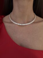 Özel Seri Damla Taş Model Gold Choker Kolye - Görsel 4