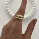 Özel Seri İkili Kıvrım Tasarım Ayarlanabilir Gold Yüzük