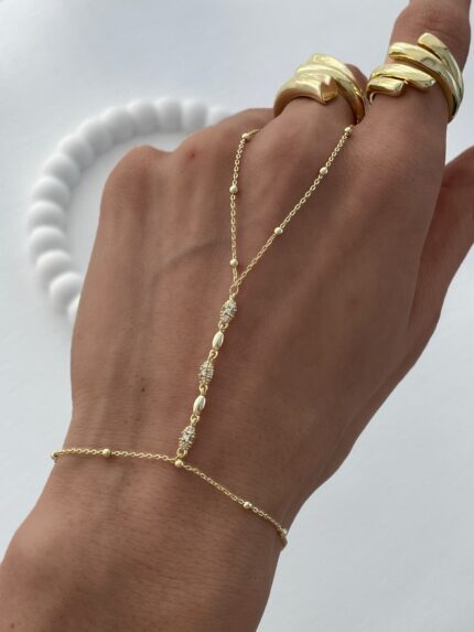 Özel Seri Zirkon Taşlı Arpa Tasarım Gold Şahmeran