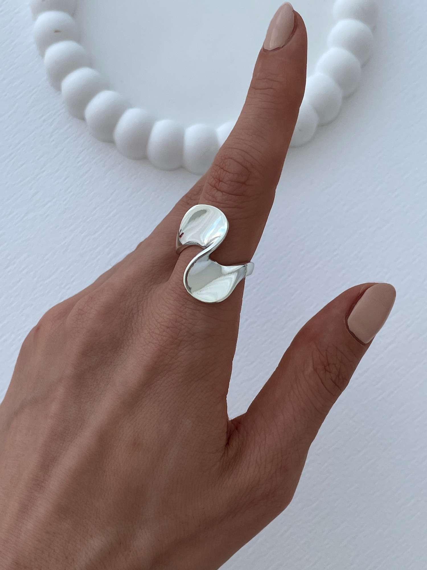 img_3601-6 Özel Seri Kıvrım Tasarım Ayarlanabilir Gümüş Yüzük