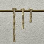 Özel Seri Zirkon Taşlı Kemik Tasarım Üçlü Gold Küpe Seti