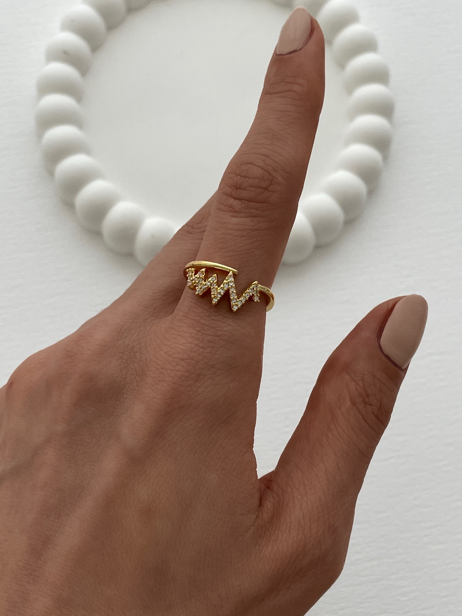 img_5942-4 Özel Seri Zirkon Taşlı Zikzak Tasarım Ayarlanabilir Gold Yüzük