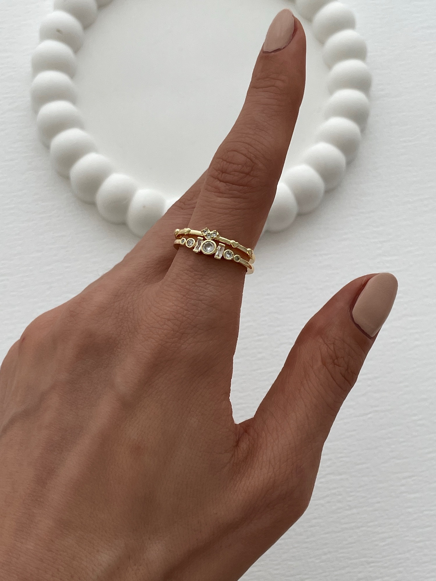 img_6023 Özel Seri Baget Taşlı Minik Kalp Detay Ayarlanabilir Gold Yüzük