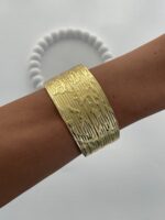 Özel Seri Kendinden Desenli Gold Ayarlanabilir Bileklik