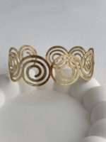 Özel Seri Spiral Tasarım Gold Ayarlanabilir Pazu Bileklik - Görsel 2