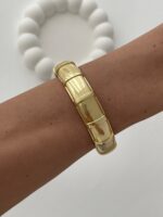 Özel Seri Geometrik Tasarım Gold Kelepçe Bileklik