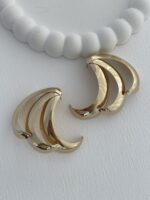 Özel Seri Geometrik Tasarım Gold Küpe