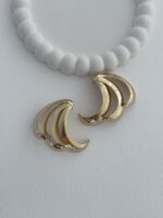 Özel Seri Geometrik Tasarım Gold Küpe - Görsel 3