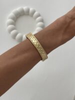 Özel Seri Geometrik Desen Gold Kelepçe Bileklik - Görsel 3
