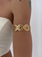 Özel Seri Spiral Tasarım Gold Ayarlanabilir Pazu Bileklik